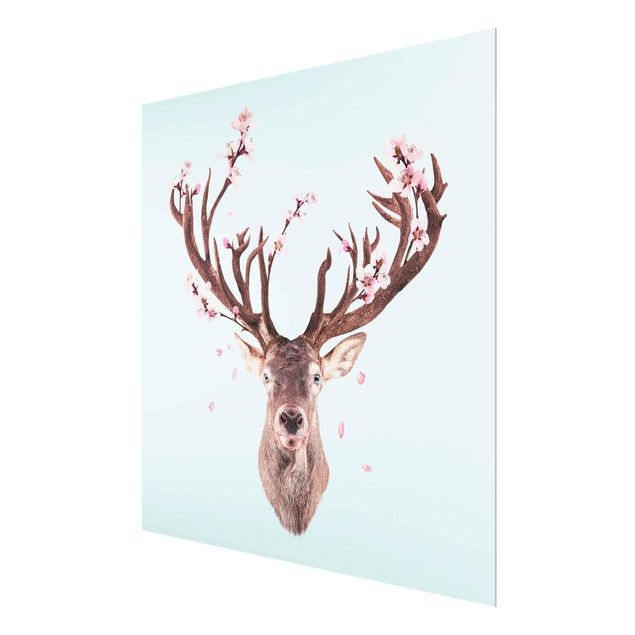 Floral picture Deer With Cherry Blossoms
