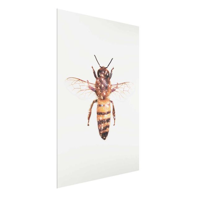 Animal wall art Bee With Glitter