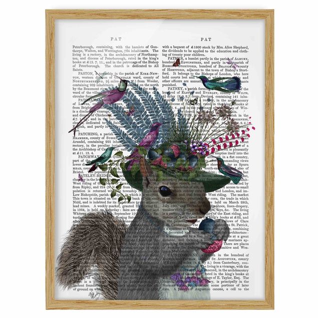 Framed quotes Fowler - Squirrel With Acorns