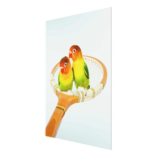 Wall art turquoise Tennis With Birds