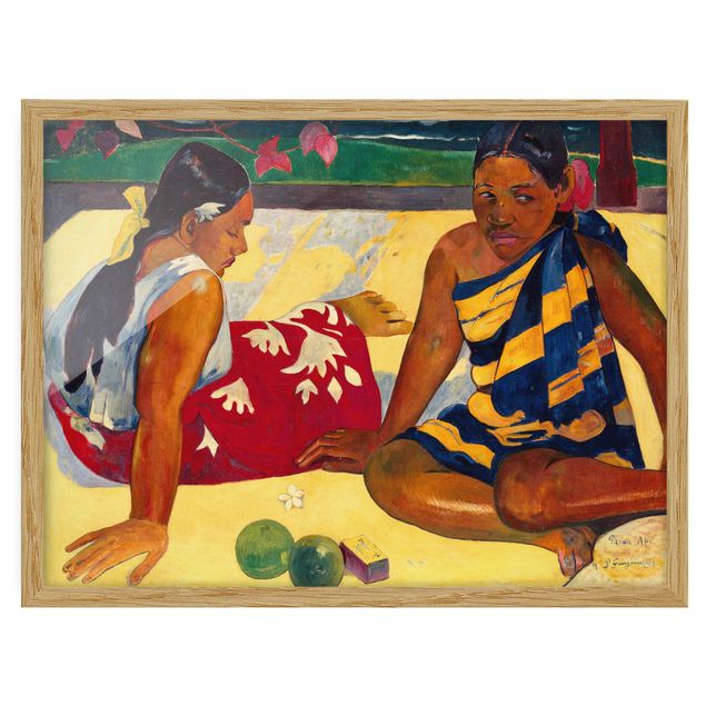 Art posters Paul Gauguin - Parau Api (Two Women Of Tahiti)