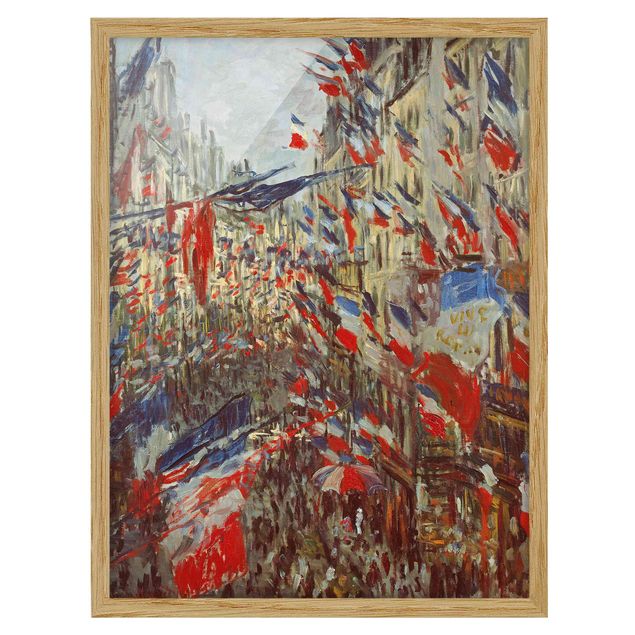 Canvas art Claude Monet - The Rue Montorgueil with Flags