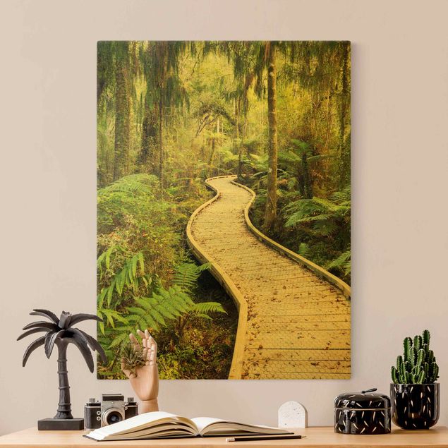 Trees on canvas Path In The Jungle