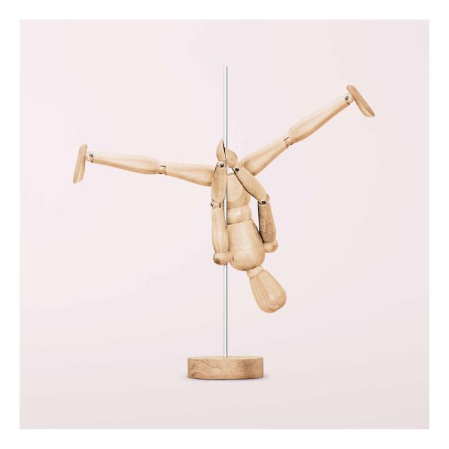 Modern art prints Pole Dance With Wooden Figure
