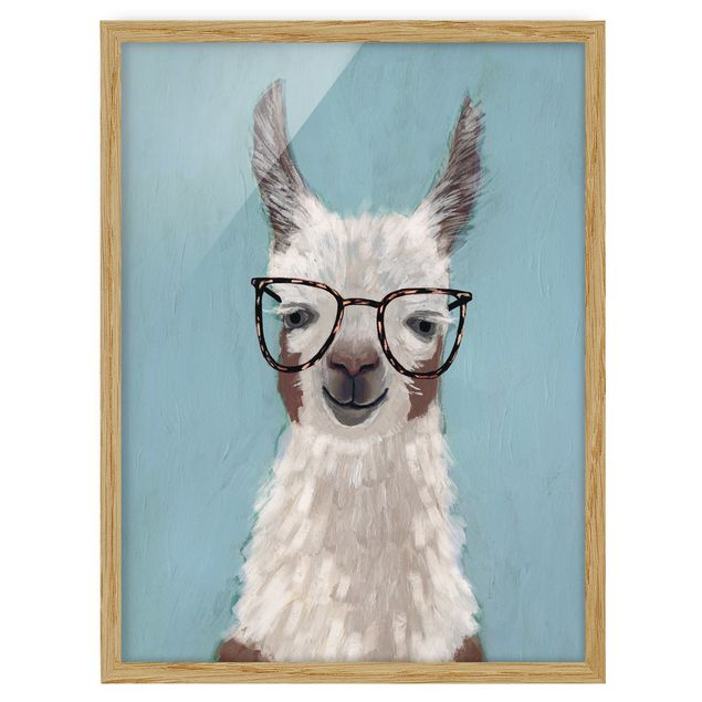 Modern art prints Lama With Glasses II