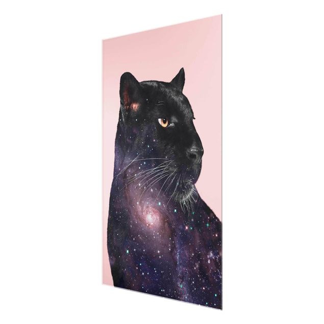 Prints animals Panther With Galaxy