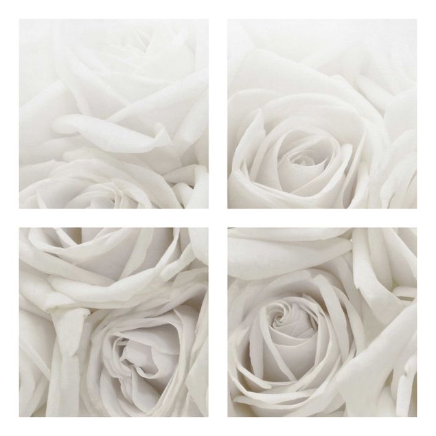 Mountain canvas art White Roses