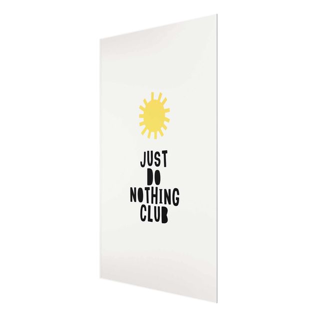 Yellow canvas wall art Do Nothing Club Yellow