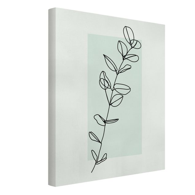 Floral picture Branch Geometry Square Line Art