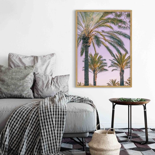 Art prints Palm Trees At Sunset