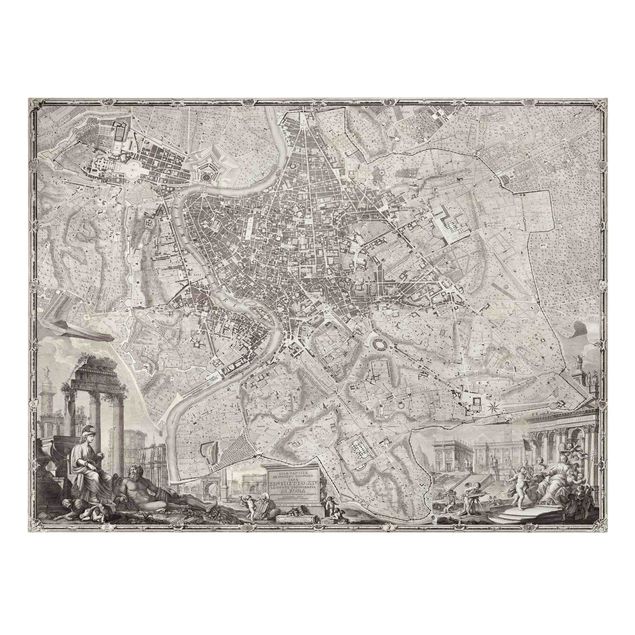 Printable world map Vintage Map Rome