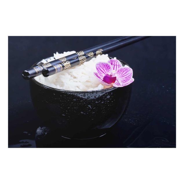 Art prints Rice Bowl With Orchid