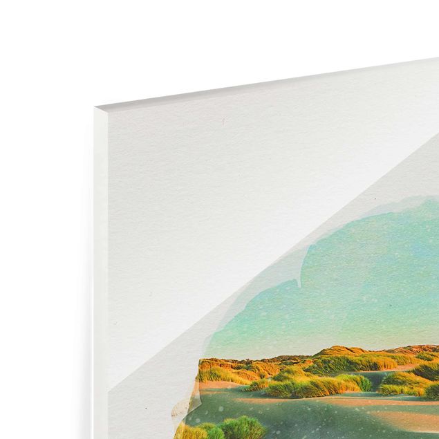 Mountain art prints WaterColours - Dunes And Grasses At The Sea