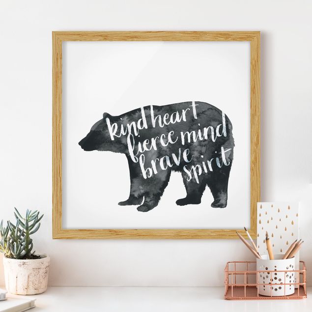 Bear art prints Animals With Wisdom - Bear