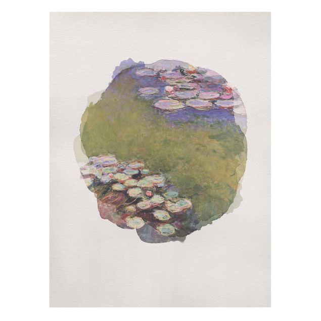 Rose canvas WaterColours - Claude Monet - Water Lilies