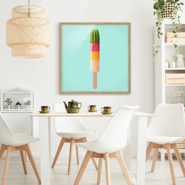 Modern art prints Popsicle With Cactus