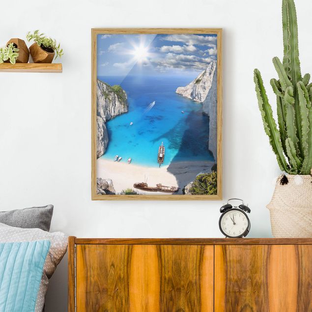 Framed beach prints Sea Bay