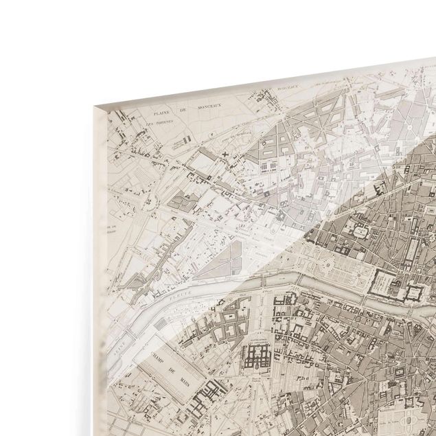 Prints Vintage Map Paris