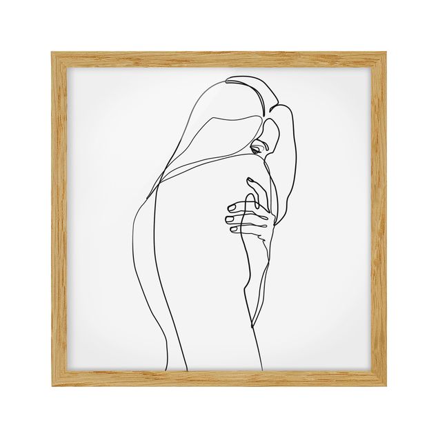 Prints modern Line Art Nude Shoulder Black And White
