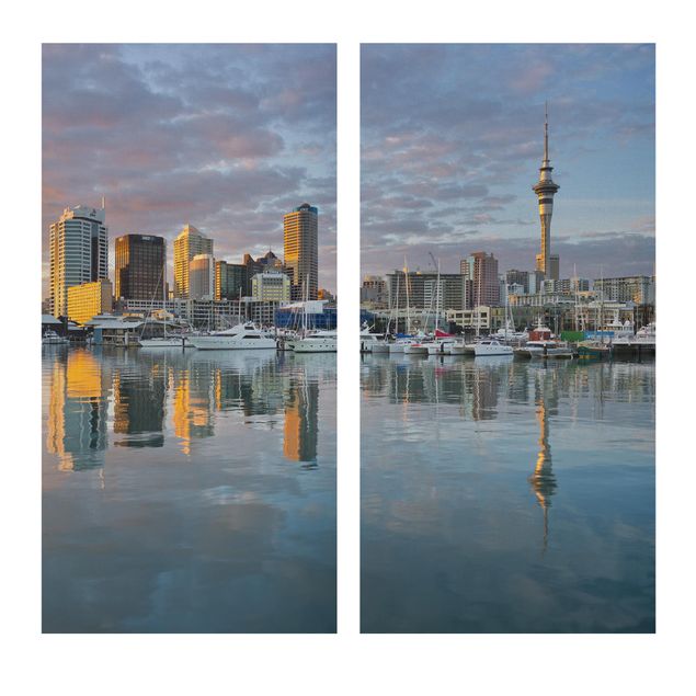 Modern art prints Auckland Skyline Sunset