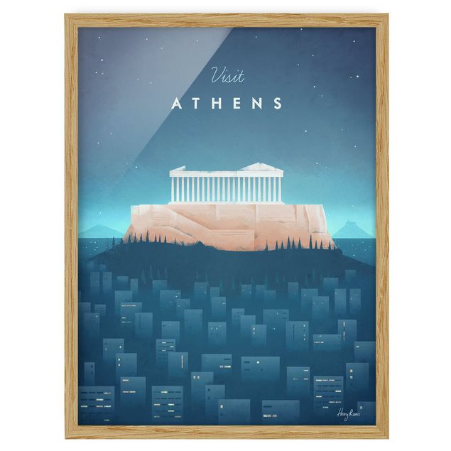 Retro prints Travel Poster - Athens