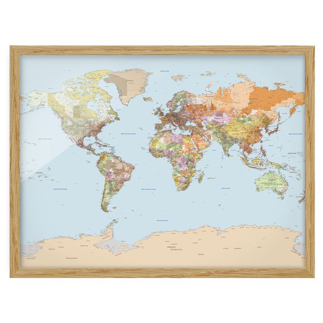 Prints quotes Political World Map