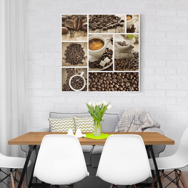 Coffee art print Coffee Collage