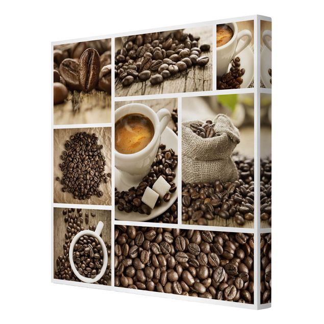 Canvas wall art Coffee Collage