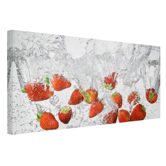 Prints modern Fresh Strawberries In Water