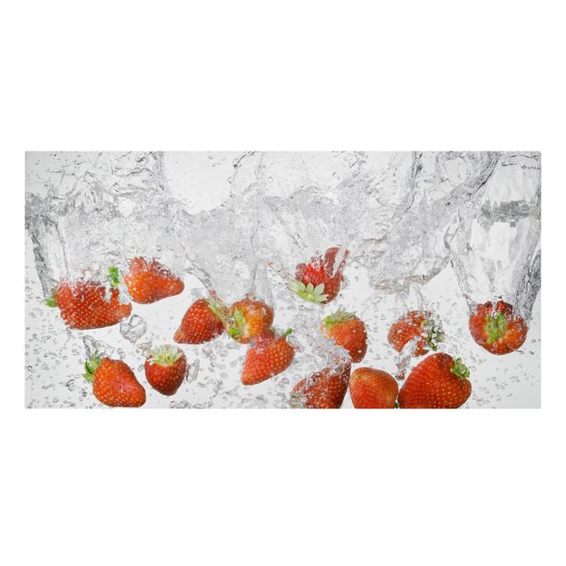Fruit canvas Fresh Strawberries In Water