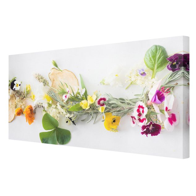 Prints modern Fresh Herbs With Edible Flowers
