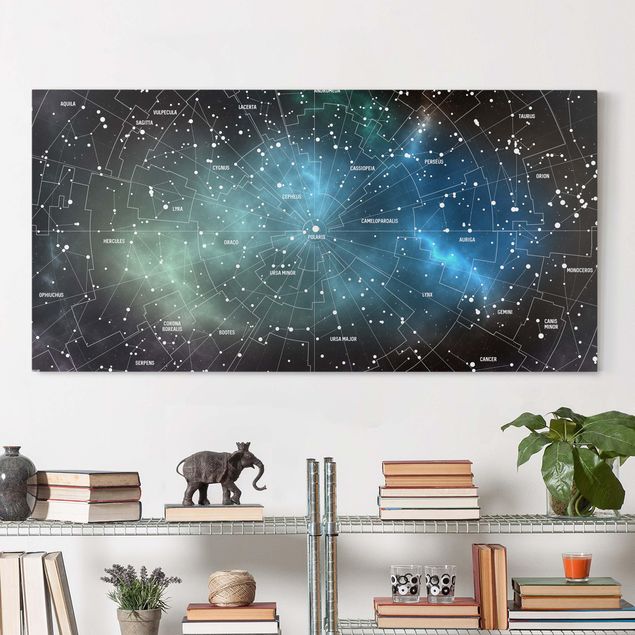 Prints maps Stellar Constellation Map Galactic Nebula