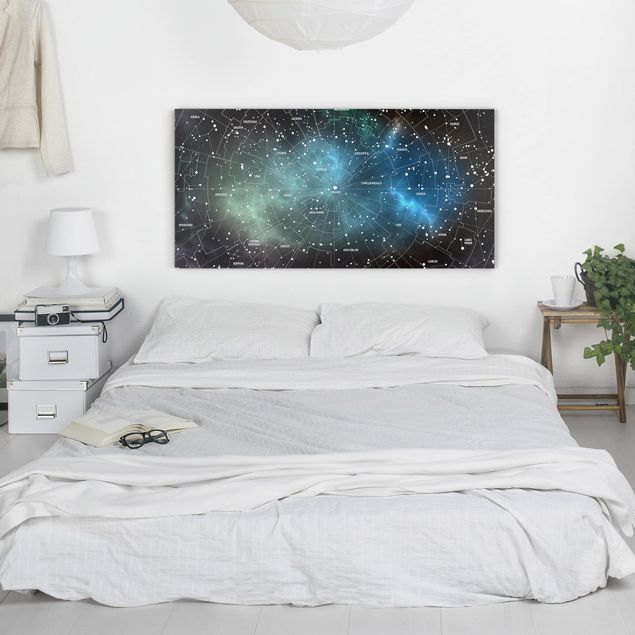 Canvas prints maps Stellar Constellation Map Galactic Nebula