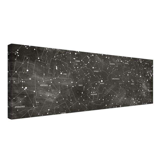 Canvas maps Map Of Constellations Blackboard Look