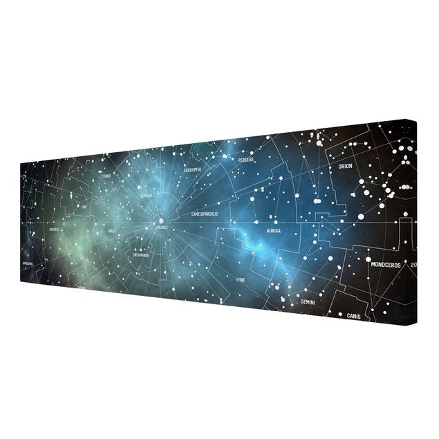 Prints Stellar Constellation Map Galactic Nebula
