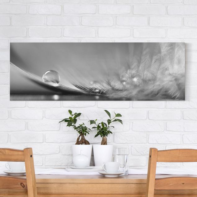 Wall art black and white Story of a Waterdrop Black White