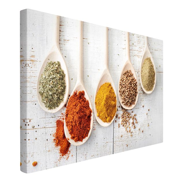 Modern art prints Wooden Spoon With Spices
