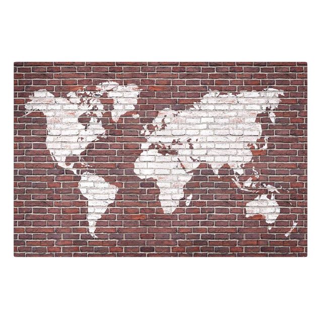 World map canvas Brick World Map