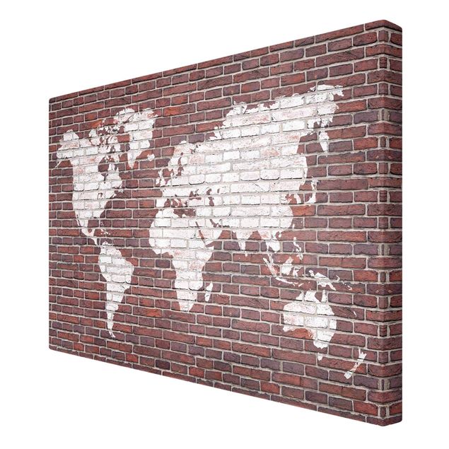 Prints Brick World Map