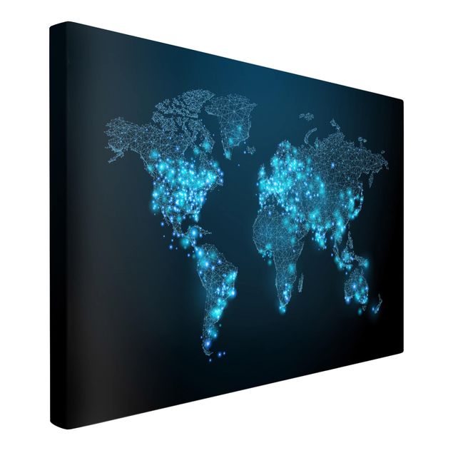 Contemporary art prints Connected World World Map