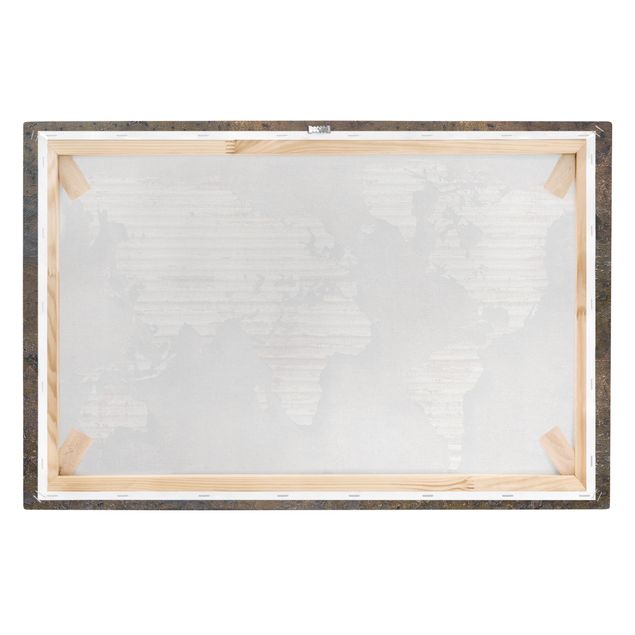 Print on canvas - Rust World Map