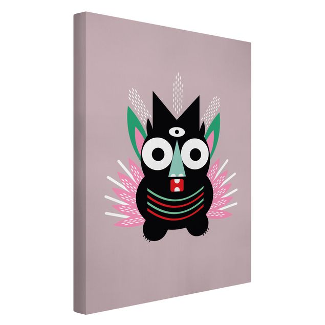 Canvas art prints Collage Ethno Monster - Claws