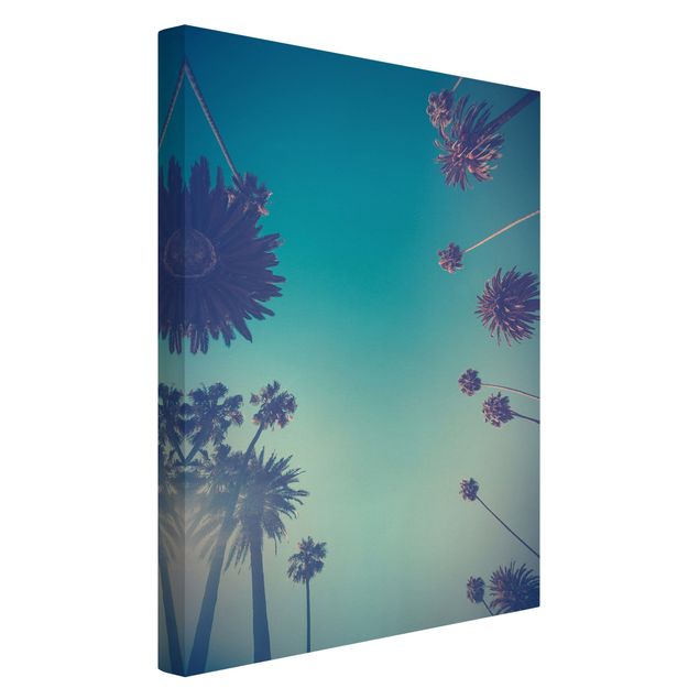 Prints floral Tropical Plants Palm Trees And Sky II