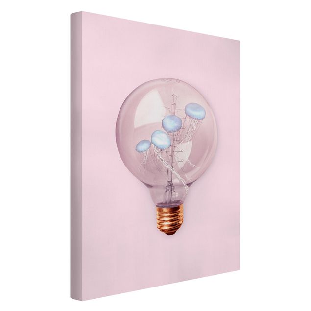 Prints animals Light Bulb With Jellyfish