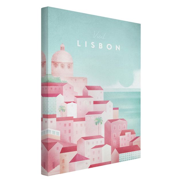 Canvas prints sea Travel Poster - Lisbon