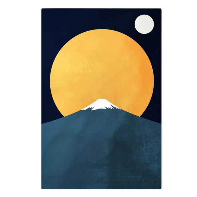 Canvas mountain Sun, Moon And Mountain
