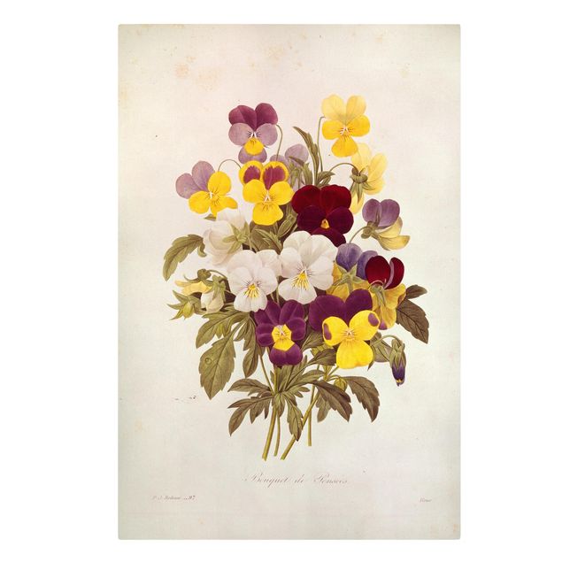 Vintage wall art Pierre Joseph Redoute - Bouquet Of Pansies