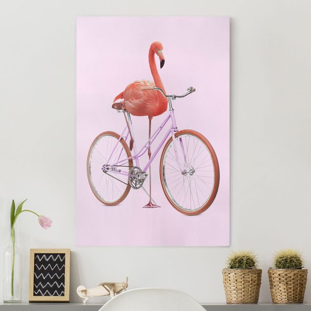 Kitchen Flamingo With Bicycle
