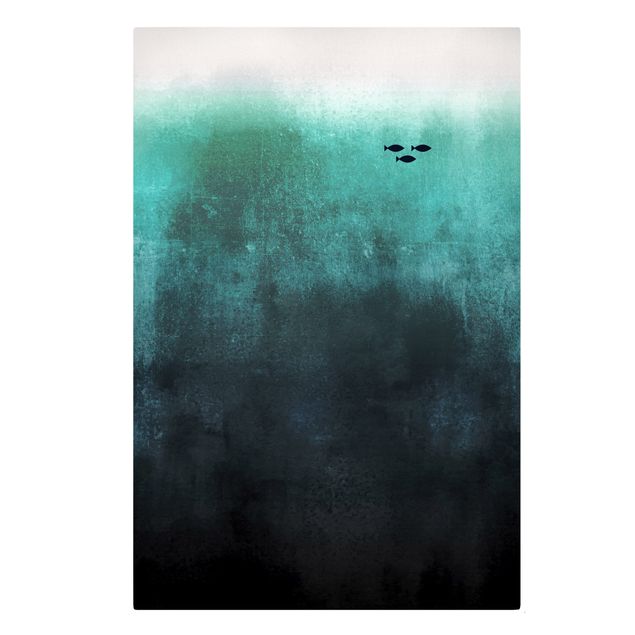 Canvas prints art print Fish In The Deep Sea
