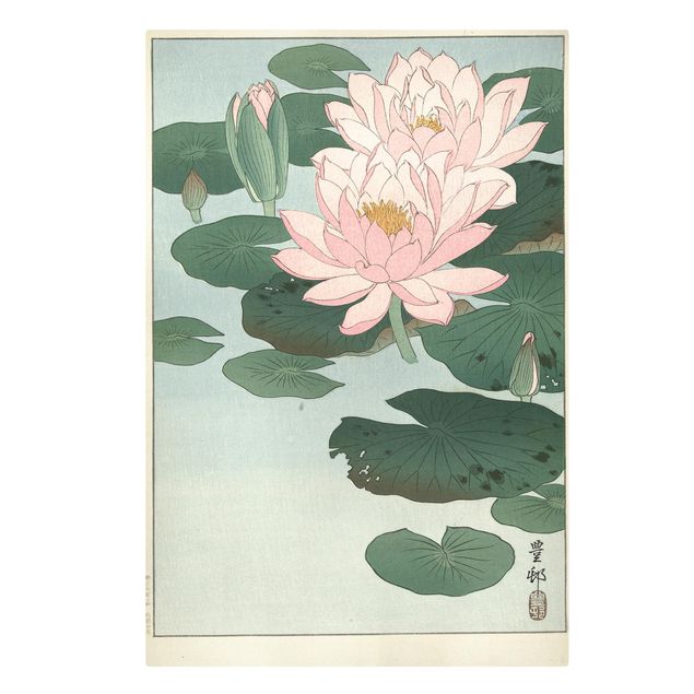 Canvas art prints Ohara Shôson - Water Lilies